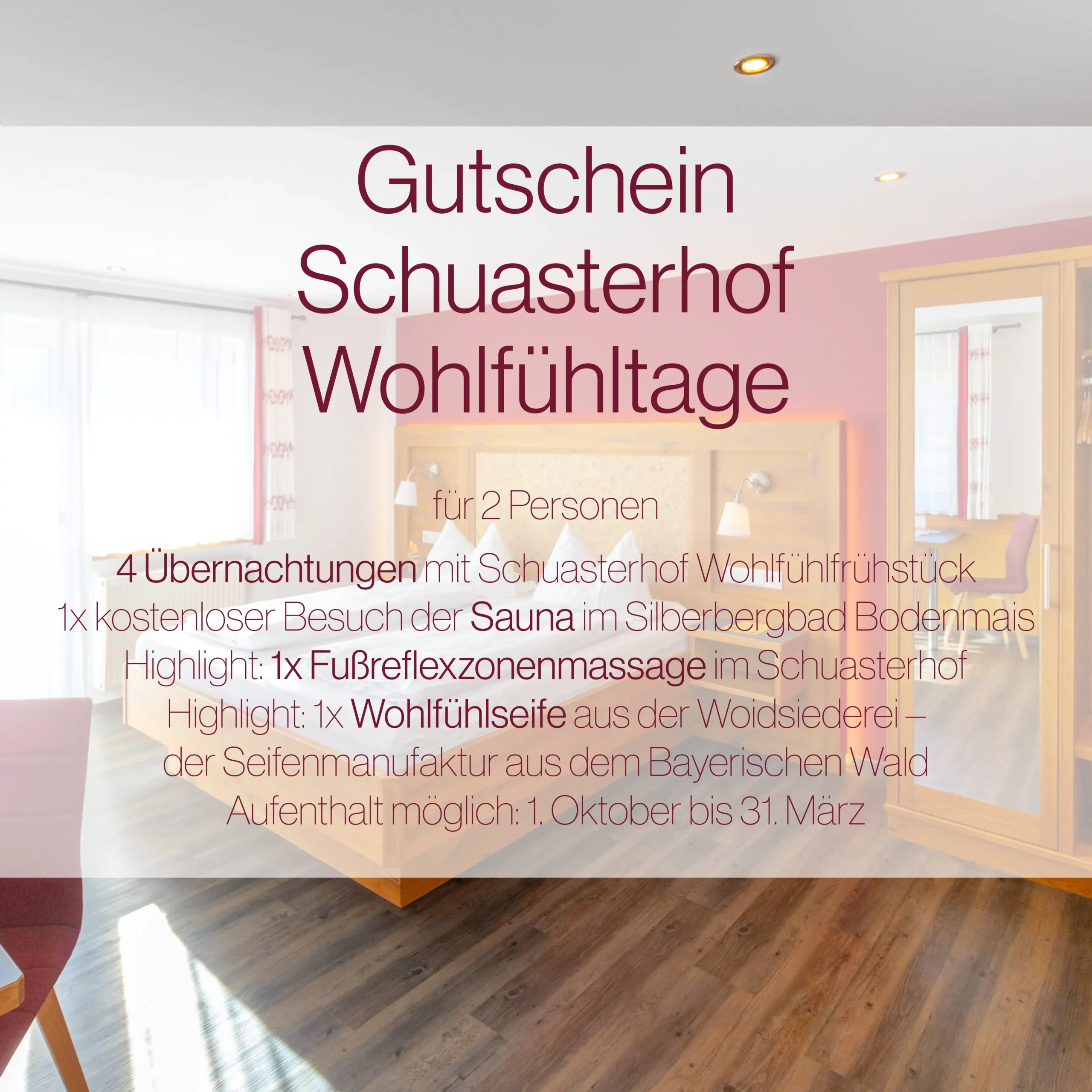 Gutschein Schuasterhof Wohlfühltage